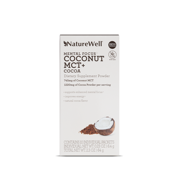 NatureWell Coconut MCT  Cocoa Dietary Supplement  10 Pack