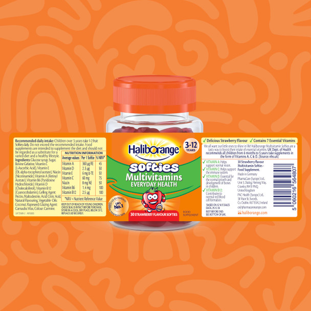Haliborange Kids Multivitamins Strawberry Capsule Softies, 30 each