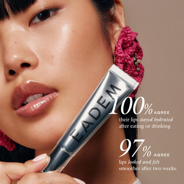 EADEM Le Chouchou Lip Softening Balm Lip Gloss for Women Lip Plumper & Lip Mask Overnight Hydrating & Moisturizing Luxury Lip Balm 0.5 oz Bissap Glaze