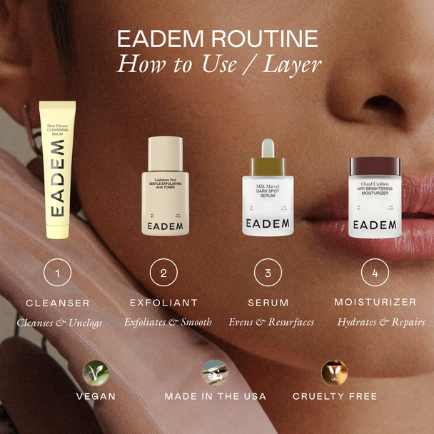 EADEM Milk Marvel Dark Spot Serum Vitamin C Face Serum Infused with Niacinamide Dark Spot Remover for Face and Body Natural Dark Spot Corrector for Skin Care 1 oz