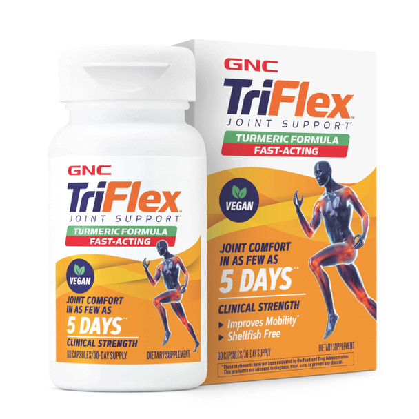 GNC TriFlex Turmeric Formula Improves Joint Comfort and Stiffness Promotes Mobility and Flexibility 60 Capsules