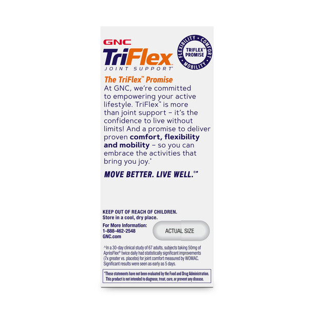 GNC TriFlex Turmeric Formula Improves Joint Comfort and Stiffness Promotes Mobility and Flexibility 60 Capsules