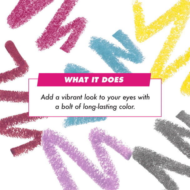 Lime Crime Electric Slide Eyeshadow & Brush Stick LOL (Metallic Lavender) - Lightweight 2-in-1 Eyeshadow Smudge Stick with Angled Brush for Long Lasting Bold Color - Vegan