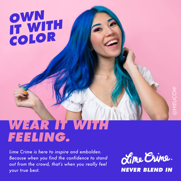 Lime Crime Electric Slide Eyeshadow & Brush Stick Whatever - Lightweight 2-in-1 Eyeshadow Smudge Stick with Angled Brush for Long Lasting & Natural Color or Glow - Vegan & Cruelty-Free