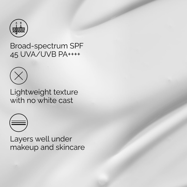 The Ordinary UV Filters SPF 45 Serum Sunscreen for Face, Lightweight Hydrating Broad-Spectrum Sunscreen, UVA/UVB Protection, Non-Comedogenic, No White Cast, 2 Fl Oz