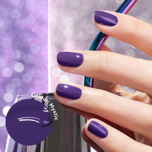 Manucurist Green Quick Dry Nail Polish Mystic (Anthracite Grey) - 9-Free Plant-Based and Vegan - Non Toxic - Natural Classic - Nails Care - Manicure - Made in France - 0.5 fl oz