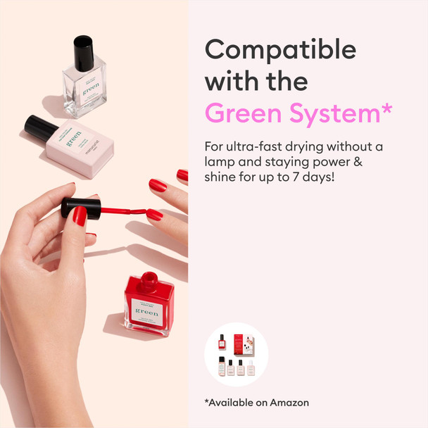 Manucurist Green Quick Dry Nail Polish Mystic (Anthracite Grey) - 9-Free Plant-Based and Vegan - Non Toxic - Natural Classic - Nails Care - Manicure - Made in France - 0.5 fl oz