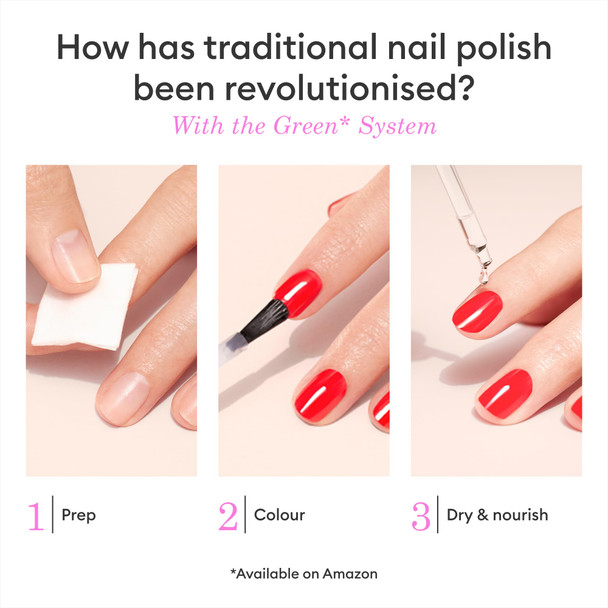 Manucurist Green Quick Dry Nail Polish Fairy - Holographic Pearly White Nail Polish - 9-Free Plant-Based and Vegan - Non Toxic - Natural Classic - Nails Care - Manicure - Made in France - 0.5 fl oz