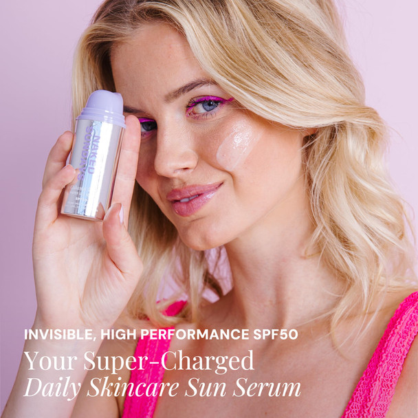 Naked Sundays SPF 50 Clear Facial Sunscreen Serum – CabanaClear™ Invisible Water Gel SPF for Sensitive Skin Lightweight Fragrance-Free Daily Face Sunscreen 30ml