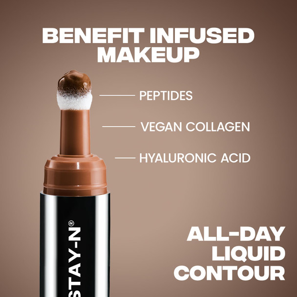 Sacheu Liquid Contour STAY-N Long Wear Cream Contour Makeup  Long Lasting Blendable & Lightweight Formula  Vegan & Cruelty-free Giving Boss