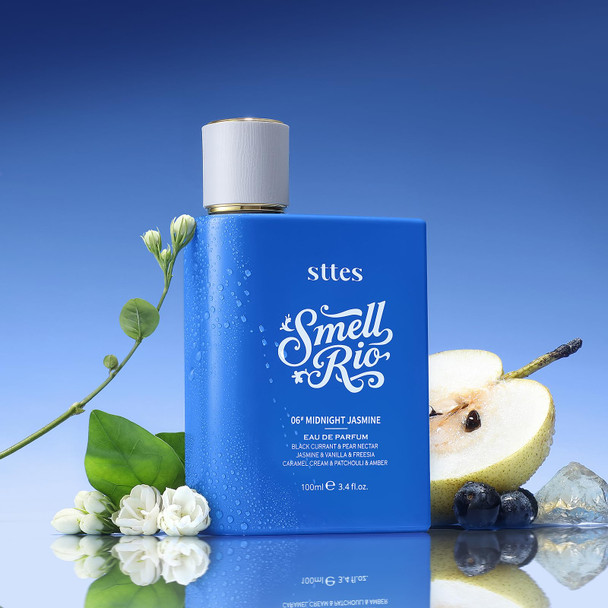 Sttes Smell Rio Perfume 06# (Midnight Jasmine) – Perfume for Women – Long-Lasting Hair Black Currant Jasmine & Vanilla Notes – Elegant Scentual Fragrance Eau de Parfum 100ml (3.4 fl oz)