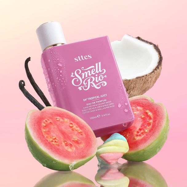 Sttes Smell Rio Perfume 04# (Tropical Juicy) – Perfume for Women – Long-Lasting Hair Guava Orchid Vanilla & Cotton Candy Notes – Fruity Scentual Fragrance Eau de Parfum 100ml (3.4 fl oz)