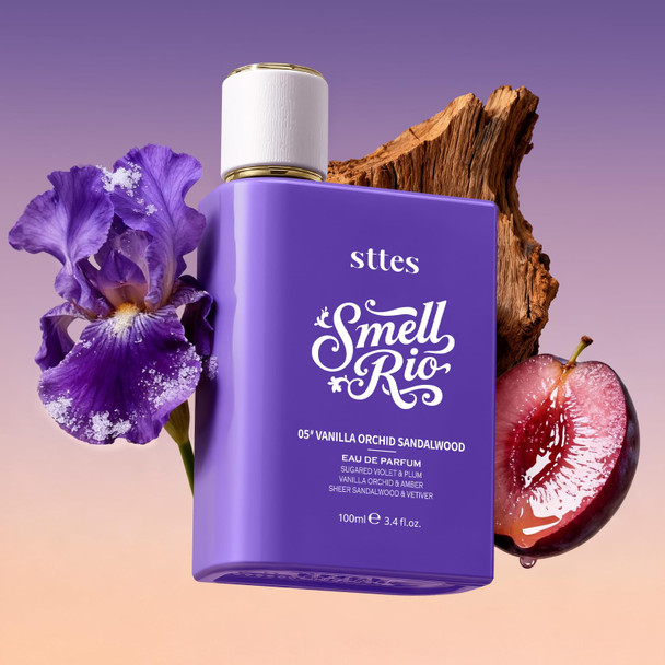 Sttes Smell Rio Perfume 05# (Vanilla Orchid Sandalwood) - Eau De Parfum 100ml/3.4 fl.oz, Purple Sugared Violet & Plum Amber & Vetiver Notes
