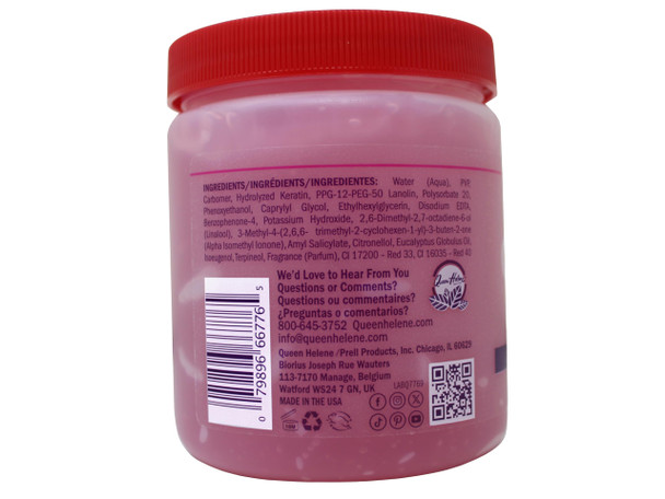 Queen Helene Hard To Hold Styling Gel – Extra Strong Hold for Long-Lasting Control & Definition | 16 oz Jar