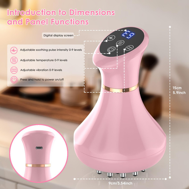 AIHEU Lymphatic Drainage Massager Handheld Massage tools for lymphedema & lipedema Anti-Cellulite Massager For Body Cellulite and Thigh & Belly Stretch Marks Reduction Sciatica Nerve pain relief Devices