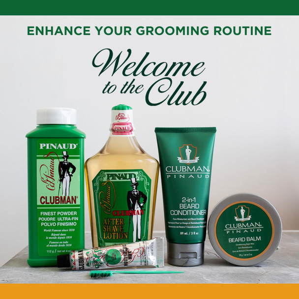 Clubman Pinaud Beard Balm – Nourishing & Conditioning Beard Balm for Men Strong Hold 2 oz