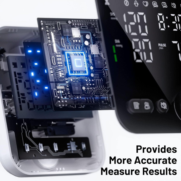 NOUYAN Blood Pressure Monitor Upper Arm Monitors for Home Use Adjustable 8.7"-16.5" Cuff LED Display 2x120 Memory Intelligent Voice Portable Machine with Storage Bag
