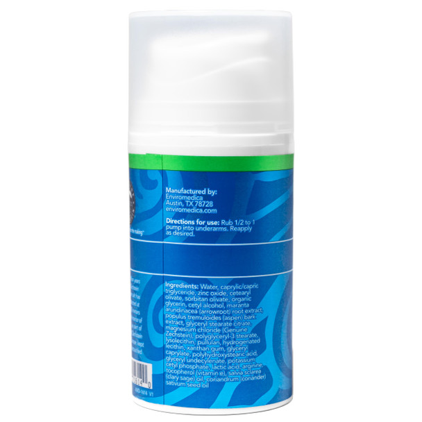 Ancient Minerals Natural Deodorant Cream – Sage & Coriander Scent Aluminum-Free Vegan Deodorant for Women and Men with Magnesium Zinc & Vitamin E for Sensitive Skin 2 oz