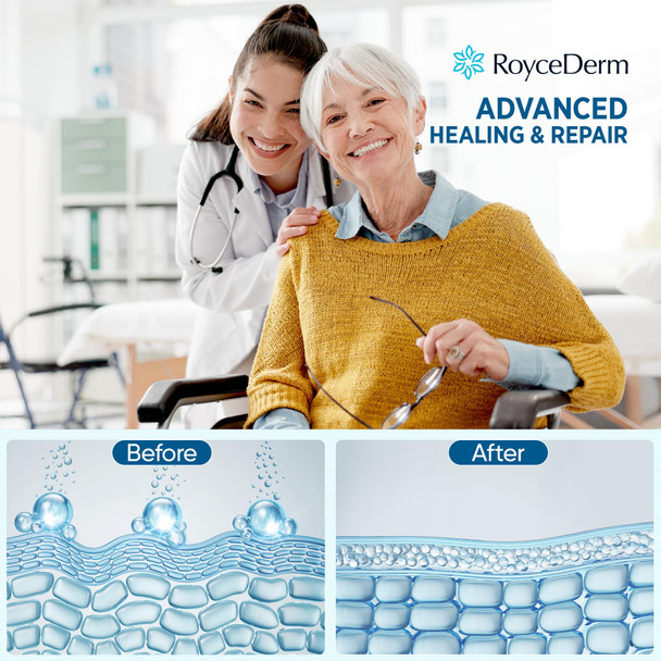 Roycederm Bed and Pressure Sore Treatment Cream: Fast Skin Healing Cream - Infection Protection for Bed Sores Pressure Sores Blisters Cuts Burns - for Bedridden Elderly and Amputees - 3.5 OZ