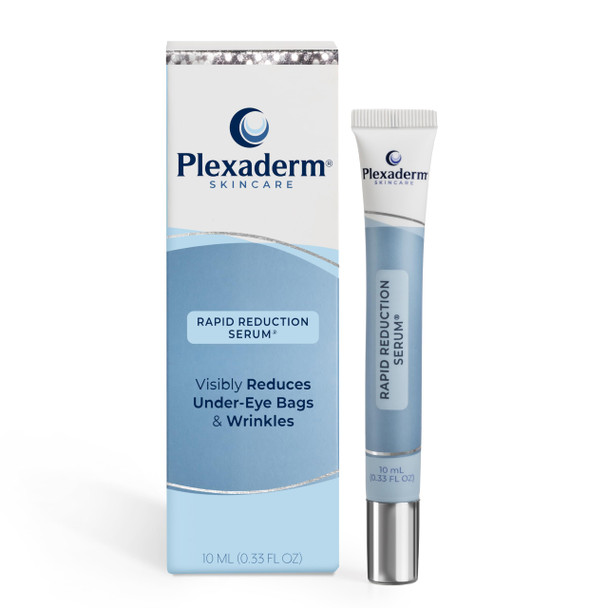 Plexaderm Rapid Reduction Eye Serum - Visibly Reduces Under-Eye Bags Wrinkles Dark Circles Fine Lines & Crow's Feet Instantly Anti Aging Wrinkle Remover for Face Full Size Tube