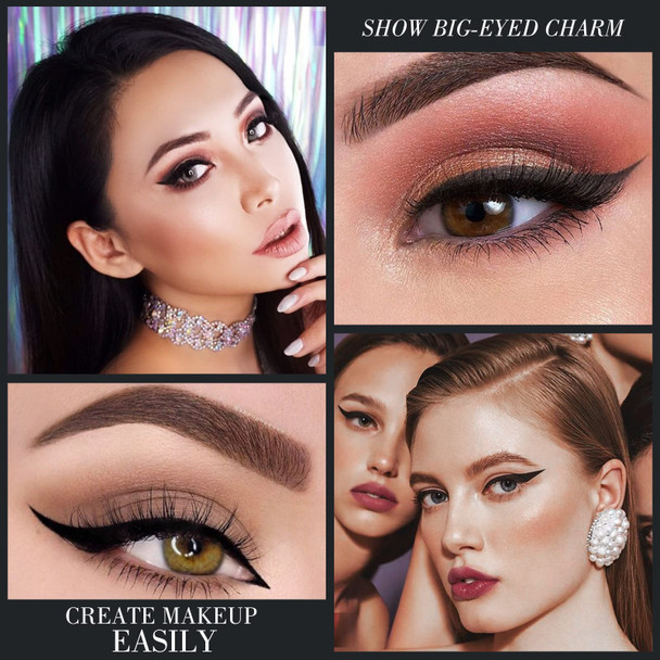 Miss Rose M 4 Colors Gel Eyeliner Set Eyeliner Pencils delineador de ojos contra el agua Easy to Use Eye Makeup for Women (4 Colors)