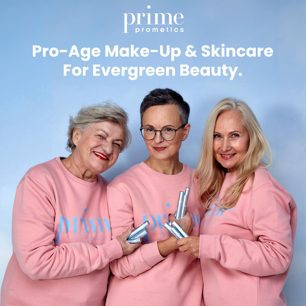 Prime Prometics PrimeLash Mascara for Older Women – Volumizing Incredible Length in 2 Coats – Long-Stay, Zero Clumps Hypoallergenic (Blue)