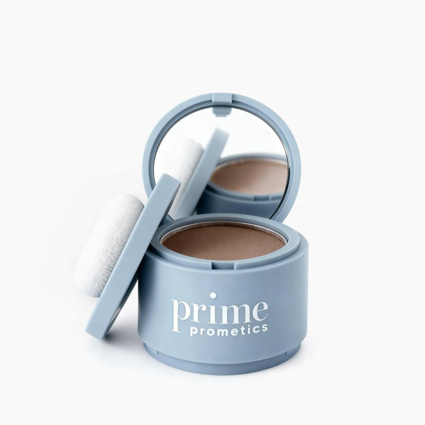 Prime Prometics Instant Coverage Hairline Powder for Mature Women – Covers Grays Roots & Thinning Areas – Water & Sweat-Resistant – Natural Fuller-Looking Hairline (Ash Brown)