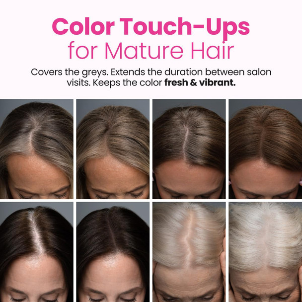 Prime Prometics Instant Coverage Hairline Powder for Mature Women – Covers Grays Roots & Thinning Areas – Water & Sweat-Resistant – Natural Fuller-Looking Hairline (Ash Brown)