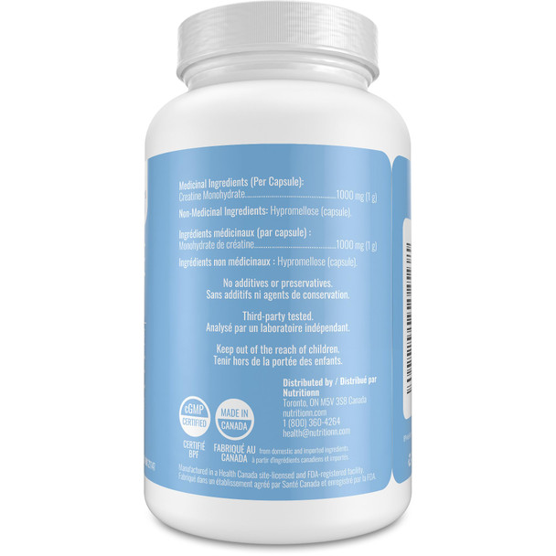 Nutritionn Creatine Capsules - 100% Creatine Monohydrate 1000 mg x 150 Pills
