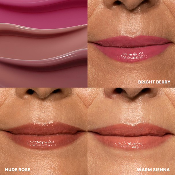 PRIME PROMETICS PrimeLip SPF 35 Lip Oil for Mature Women – UVA & UVB Shield – Intense Long-Lasting Hydration – Vibrant Color & Non-Sticky Shiny Gloss (Warm Sienna)