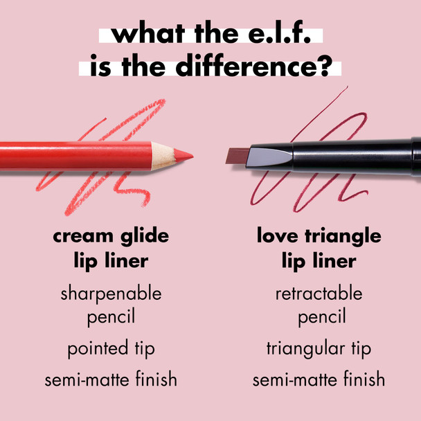 e.l.f. Cream Glide Lip Liner Highly-Pigmented Pencil For Shaping & Sculpting Lips Semi-Matte Finish Vegan & Cruelty-Free Espresso Martini