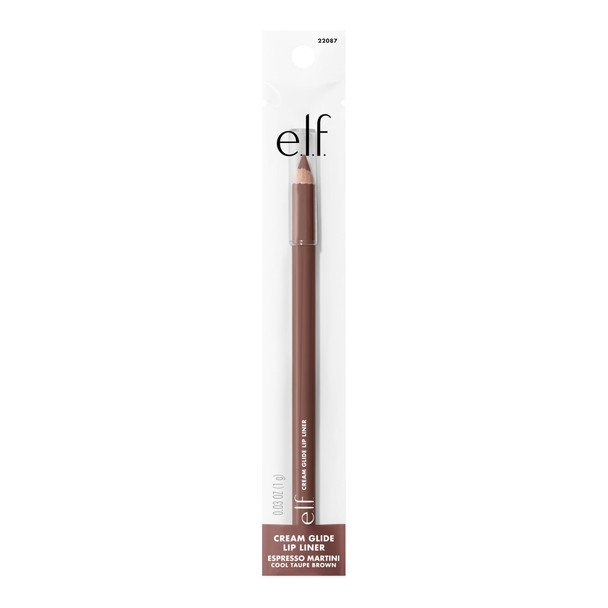 e.l.f. Cream Glide Lip Liner Highly-Pigmented Pencil For Shaping & Sculpting Lips Semi-Matte Finish Vegan & Cruelty-Free Espresso Martini