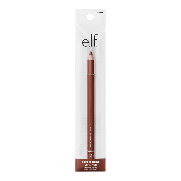 e.l.f. Cream Glide Lip Liner Highly-Pigmented Pencil For Shaping & Sculpting Lips Semi-Matte Finish Vegan & Cruelty-Free Mauve Aside