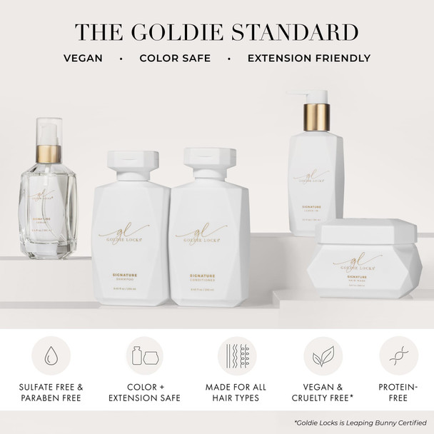 Goldie Locks Brilliant Blonde Purple Shampoo - Brightens & Tones Blonde Grey & Lightened Hair - Neutralizes Brass - Sulfate-Free - Safe for Extensions & Color-Treated Hair - Protein-Free - 8.45 fl oz