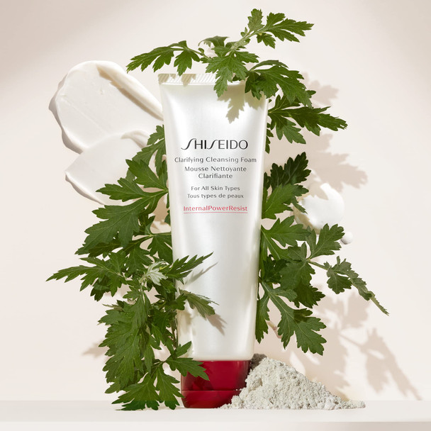 Shiseido Clarifying Cleansing Foam - 125 mL - Cleanses Balances & Removes Impurities for Smoother Radiant Complexion - For All Skin Types