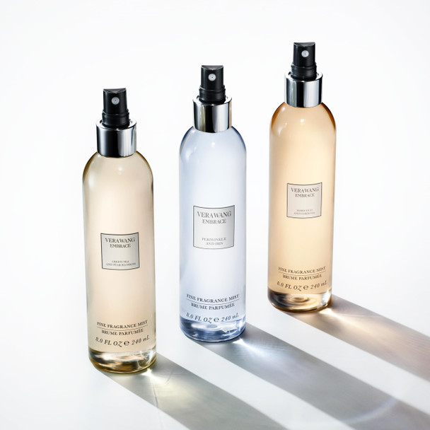 Vera Wang Embrace Green Tea and Pear Blossom Body Mist 8.1 fl oz (Pack of 1) Notes of Earthiness Peony and Sandalwood Women's Fragrance Long Lasting Everyday Fragrance