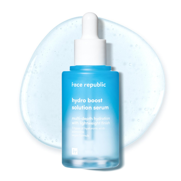 Republic Store Face Republic Hydro Boost Solution Serum 45ml 1.52 fl oz  Hyaluronic acids Adenosine  Hydrating Refining  Anti wrinkle  No Artificial Color  For Dry Sensitive Skin  Vegan Korean Skin Care
