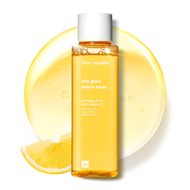 Republic Store Face Republic Vita Glow Niacin Toner 160ml 5.41 fl oz  Vitamin Complex  Vitalizing and  Purifying  Radiant Glow for Dull Skin  7 Hyaluronic Acids Vitamin C Niacinamide  Vegan Korean Skincare