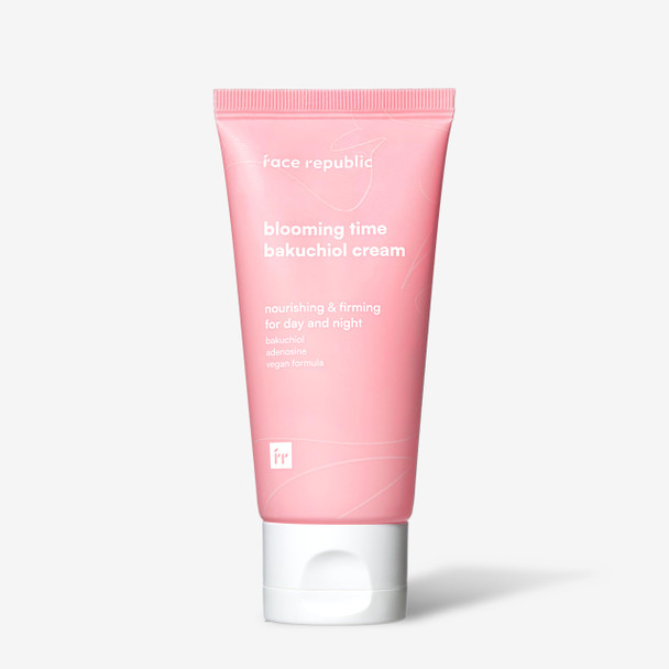 Republic Store Face Republic Blooming Time Bakuchiol Cream 50ml 1.69 fl oz  Day and  Night Nourishing Cream Wrinkle Care  Bakuchiol Adenosine  Firm Elastic Plump Skin  Cruelty Free Vegan Korean Skin Care