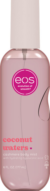 eos Cashmere Body Mist Coconut Waters Body Spray for Women Hair Mist Coconut Perfume Moisturizing Hyaluronic Acid Glycerin Vegan Cruelty-free 6 fl oz