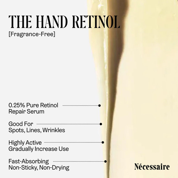 Nécessaire The Hand Duo – The Hand Cream + The Hand Retinol Treatment Gift Set for Dry Hands – Daily Moisture + Nighttime Repair with Ceramides Peptides & Retinol – 2 x 2.2 oz