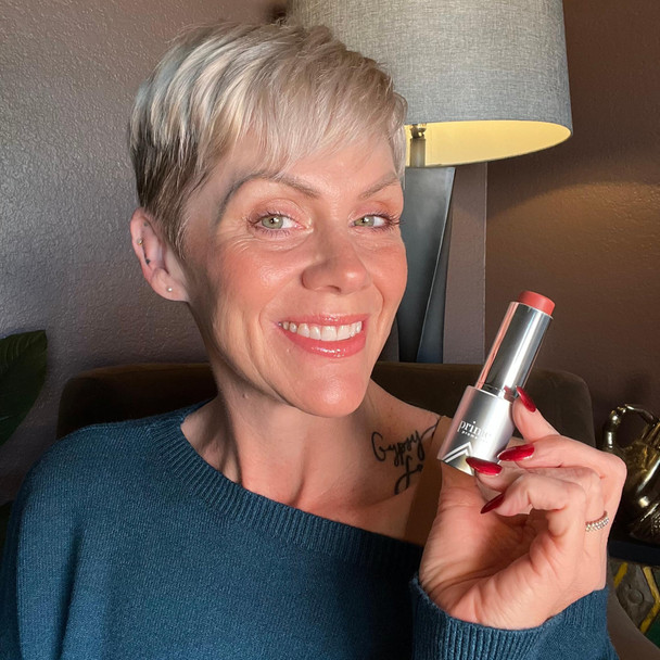 Prime Prometics PrimeWand Nude for Mature Women – All-in-One Lip Cheek & Glow Stick – Sheer Rosy Tint with Shea Butter & Camellia Oil – Moisturizing Buildable and Skin-Enhancing