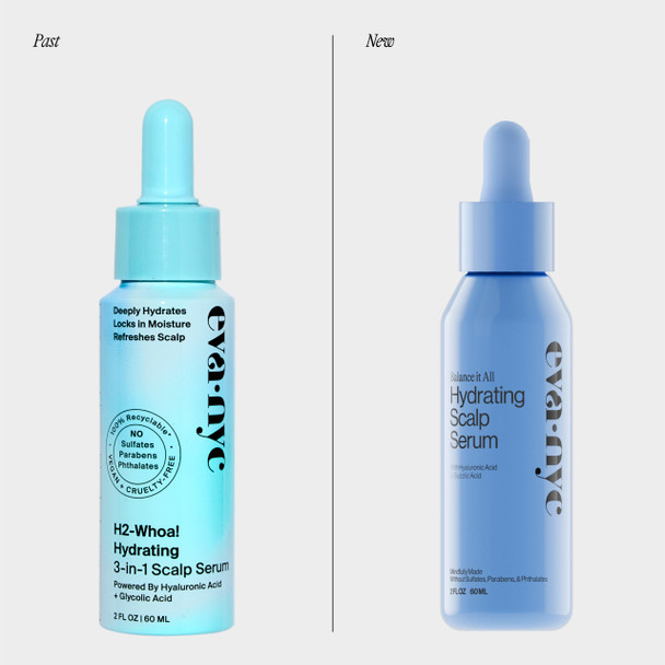 Eva NYC Hydrating Scalp Treatment Serum - Hyaluronic Acid + Glycolic Acid - Lightweight Fast Absorbing - Reduce Dryness + Restore - For Dry Scalp - Jasmine Scent -Travel Size 2 fl oz