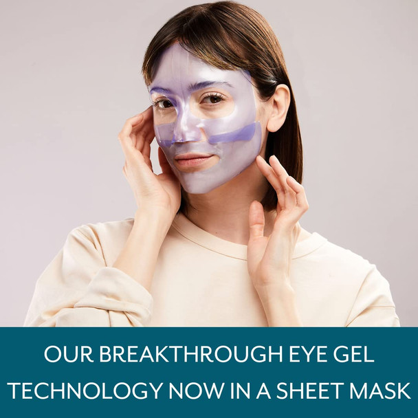 Patchology Hydrogel Face Mask with Retinol and Peptides Beauty Sleep - Gel Face Mask for women and men to reduce fine lines and hydrate skin. 1 count