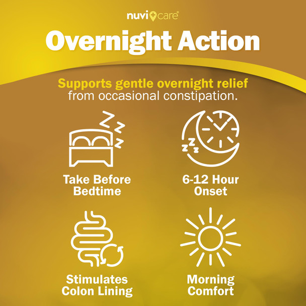 NUVICARE Senna Laxative Tablets 8.6 mg  Natural Senna Leaf Laxative for Occasional Constipation Relief Compare to Senokot Gentle Vegetable Laxativ  200 Count