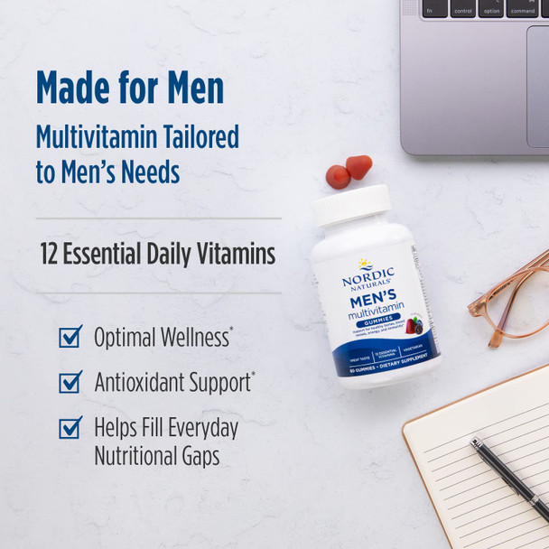 Nordic Naturals Men's Multivitamin Gummies Mixed Berry - 60 Gummies