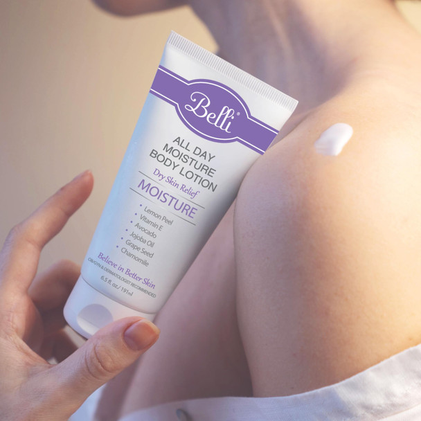Belli Skincare All Day Moisturizer Body Lotion for All Skin Type Comforts Dry Skin Long Lasting & Hydrating Pregnancy Safe Vegan based Chemical Free 6.5 Oz