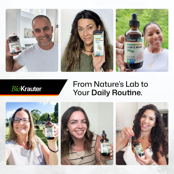 BIO KRAUTER Alcohol Detox Tincture - Liver Cleanse Formula - Milk Thistle & Dandelion - Liver Detox Liquid Extract - Alcohol and Sugar Free - Vegan Drops 4 Fl.Oz.
