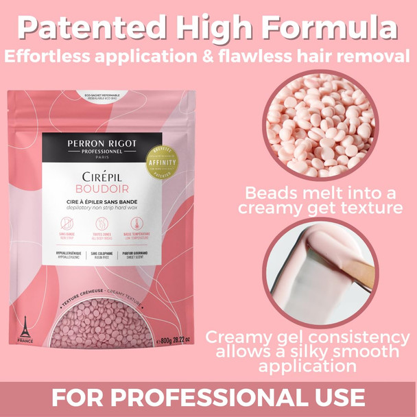 Cirepil  Boudoir  800g  28.22 oz Hard Wax Beads Bag  Hypoallergenic  Allergen Free and  Rosin Free for Sensitive Skin  Professional Stripless Hair Removal for Face  and  Body  Low Temp Refill Bag