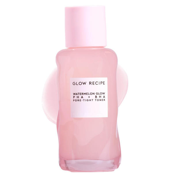 Glow Recipe PHA + BHA Face Toner Korean Exfoliating Toner for Pores Gentle Chemical Exfoliant + Hydrating Toner Watermelon Cactus Water + Glycerin (40ml)